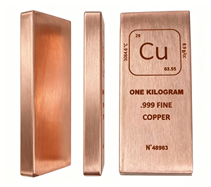 Barres de cuivre d'investissement de 1 oz, 10 oz, 1 kg, lingots de cuivre pur pour la vente en gros - Product Image 4