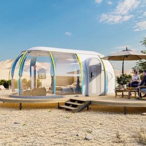 Dôme de jardin transparent en polycarbonate, tente <span class=keywords><strong>bulle</strong></span> moderne préfabriquée ovale, salon extérieur, glamping, <span class=keywords><strong>chambre</strong></span> familiale, complexe hôtelier quatre saisons - Product Image 2