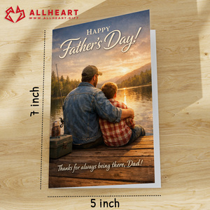 Cartes de vœux personnalisées 5x7 pouces imprimées numériquement, faible MOQ avec enveloppe et autocollant - Product Image 3