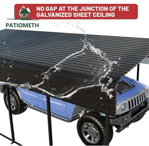 Abri de voiture en métal 11x19 pieds, structure renforcée, acier galvanisé antirouille, abri extérieur, directement de l'usine - Product Image 3