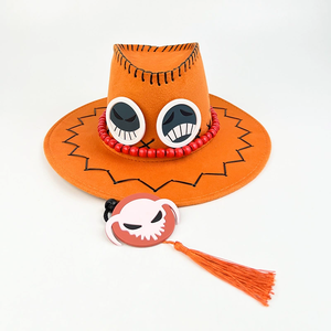 <span class=keywords><strong>El</strong></span> rey pirata puño de fuego Ace <span class=keywords><strong>sombrero</strong></span> hombres tendencia <span class=keywords><strong>sombrero</strong></span> de <span class=keywords><strong>vaquero</strong></span> occidental Anime que rodea Cosplay Jazz <span class=keywords><strong>sombrero</strong></span> al por mayor - Product Image 5