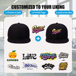 Gorra de Béisbol Personalizada con Logotipo, de Algodón, con Visera Plana, Cierre a Presión, Forro Interior, Estilo Vintage, Gorra Plana, Gorra de Hip Hop - Product Image 4