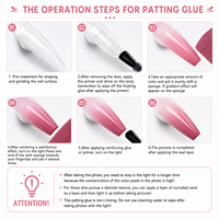 Gel pour nail art professionnel avec logo personnalisé, haute pigmentation, application facile, gel Pat Pat Blooming
