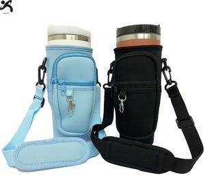 High Quality OEM Insulated Bottle Cooler Sling Carrier Holder Water Bottle Crossbody Bag - Product Image 1