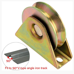 Roue de rouleau de porte coulissante de roulette rigide résistante de cannelure de V/U <span class=keywords><strong>pour</strong></span> la porte d'allée de roulement de <span class=keywords><strong>rail</strong></span> de voie de V - Product Image 5