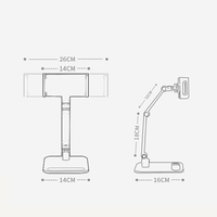 Double alliage d'aluminium robuste pour support d'écran de bras support de tablette PC support de moniteur rotatif 360 pour iPad bureau de bureau pour