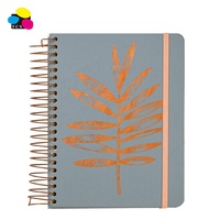 Carnet à spirale personnalisé de 6,25 x 8,3 pouces, 240 feuilles, ligné et quadrillé, avec fermeture élastique, cadeau, logo personnalisé