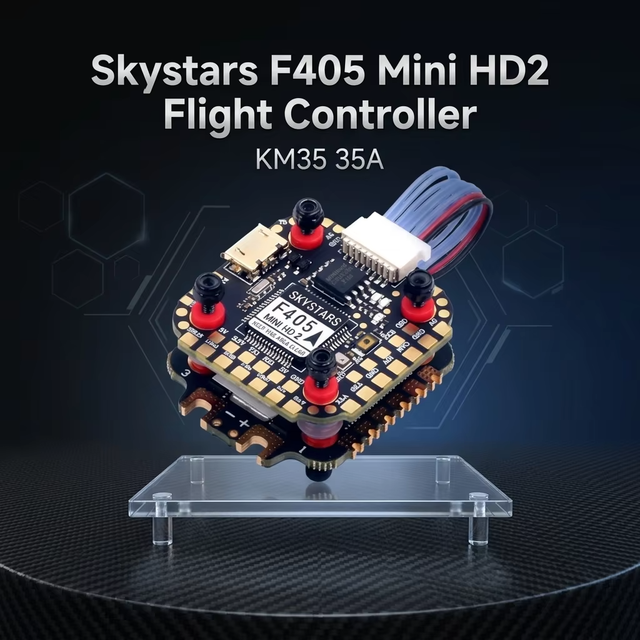 Skystars F405 Mini HD2 Stack 32Bit KM35 35A 4in1 ESC Flight Controller Flytower 20x20mm 3-6S Lipo FPV Racing Drone