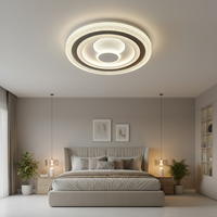 Plafonnier encastré haut de gamme minimaliste en fer avec LED SMD2835 24W, blanc chaud, dimmable, IRC 80, 50 000 heures, pour salon et chambre