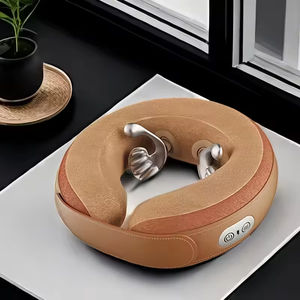 Masajeador de cuello y espalda en forma de U de doble motor, inalámbrico, para viajes en coche, con calefacción por infrarrojos, amasamiento y control de temporización. - Product Image 3