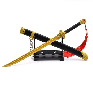 Famoso portachiavi modello di spada Mini Katana Anime con supporto in ABS e nappa le tombe perdute nero Katana modello di portachiavi per regalo - Product Image 2