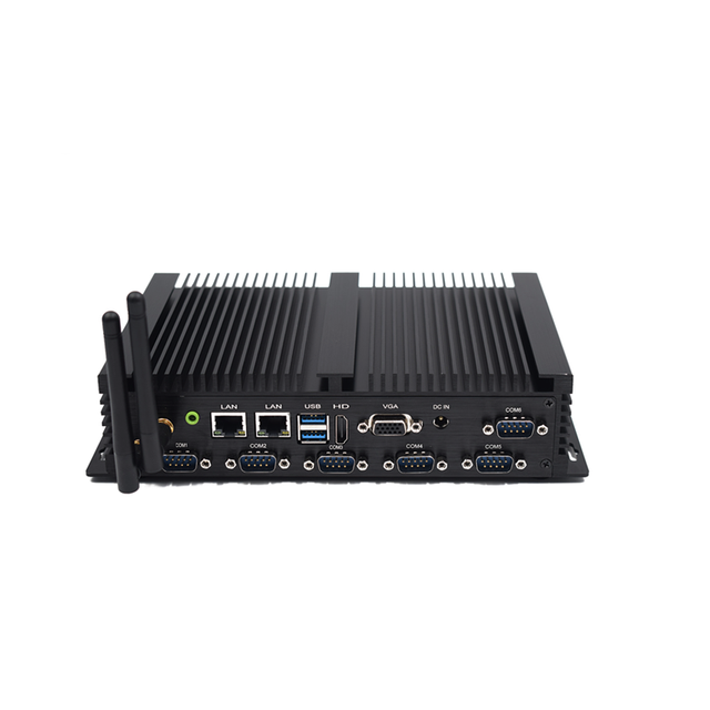 Fanless Core I5 Embedded Industrial Mini PC with Dual LAN & 6x RS232 COM Ports DDR3L RAM 3-Year Warranty Windows 10 HD in Stock