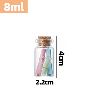 Bottiglie di Vetro Piccole di Alta Qualità con Tappi in Sughero - Fiale Trasparenti Sigillate <span class=keywords><strong>per</strong></span> Medicina, Polvere, Provette, Barattoli - Product Image 5