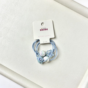 Élastiques à cheveux Xinyue avec perles et breloques étoiles, doux et élastiques pour un usage quotidien - Product Image 4