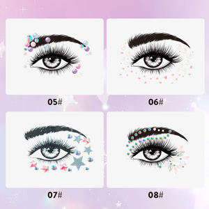 ที่กำหนดเอง DIY น่ารักสาวรูปร่างต่างๆประกายเครื่องประดับใบหน้าอัญมณีสติกเกอร์ - Product Image 6