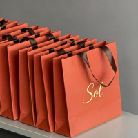 Tas Tote Kustom Ramah Lingkungan Mewah 230gsm dari Karton Putih untuk Kemasan Parfum dan Sepatu