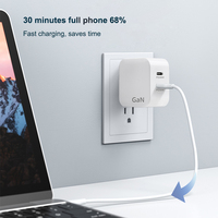 Téléphone portable US 35W GaN Type C double port PD3.0 petite prise pliable chargeur rapide pour Xiaomi Redmi iphone 14
