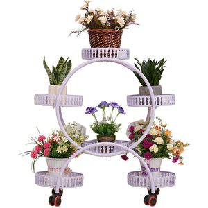 Support à fleurs en métal en fer, créatif et moderne, intérieur/extérieur, 3 étagères, design <span class=keywords><strong>contemporain</strong></span>, pour plantes succulentes, utilisation dans le <span class=keywords><strong>jardin</strong></span>. - Product Image 1