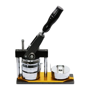 Km 68*24Mm Hình Chữ Nhật Nút Làm Máy Kit Tên Tag Máy Với Máy Cắt Và 100 Bộ Trống Nhựa Và Vật Liệu Kim Loại - Product Image 2