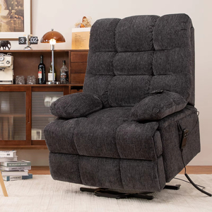 Meilleure qualité Big Man Power Lay Flat Lift Recliner Extra Large massage par la chaleur surdimensionné Chaises électriques rembourrées à double moteur - Product Image 2
