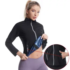 Groothandel Oefening Sauna Pak Voor Vrouwen Gewichtsverlies Afslanken Body Shaper Workout Zweet Jas Tops