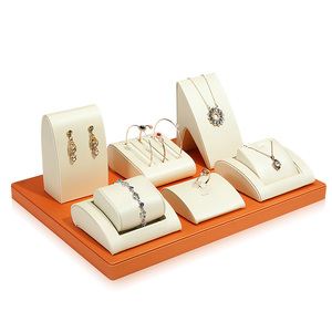 Tủ trưng bày trang sức da PU cao cấp CHEN LU, giá đỡ vòng cổ, nhẫn, lắc tay, kệ trang trí bàn, có thể tùy chỉnh màu sắc và logo - Product Image 1