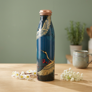 Botella de Agua de Cobre Ecológica de 1000 ml al Mejor Precio, con Empaque Premium, Hecha en India, con Diseño Premium Meena Impreso y Tapa - Product Image 2