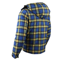 Best Home 5 Zone Chauffée Vestes Automne Hiver En Plein Air À Capuchon Bleu Plaid Veste Chauffée