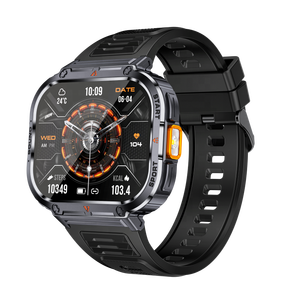 Montre connectée élégante pour hommes et femmes avec écran IPS, suivi du sommeil, réveil, bracelet en caoutchouc, charge magnétique HW011 - Product Image 2