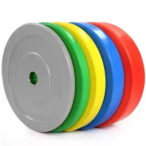 专业批发定制标志自由重量彩色橡胶保险杠重量彩色板制造商