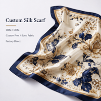 Écharpe en Soie de Mûrier Personnalisée OEM ODM, Foulard Carré, Impression Numérique avec Logo Personnalisé, Marque Privée, Vente en Gros, Fournisseur d'Usine