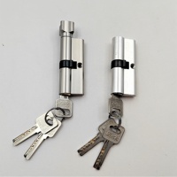 Cylindre de serrure de porte européen à ouverture unique de 70mm Cylindres de serrure de sécurité en alliage d'aluminium