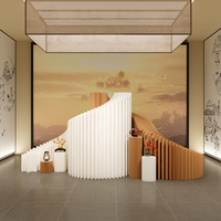 Cloison Mobile Design Simple en Nid d'Abeille Papier Kraft Opaque Taille Personnalisée pour Salon, Magasin et Exposition
