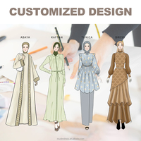 2026 Nouveaux Kaftans Modernes Style Marocain Nouvelle Collection Abaya à Dubaï Robe Longue Maxi Imprimée 100 % Polyester à Manches Longues