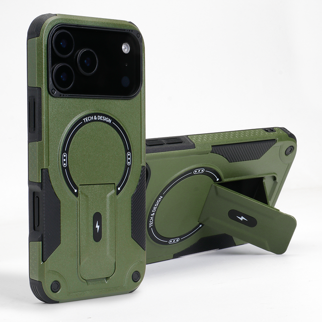 Multifunction Shockproof Armor Magnetic Stand Holder Mobile Phone Cover for iPhone 17 Pro Max 17 Air 16 15 14 13 Kickstand Case