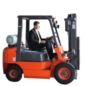 2.5 Ton 3M Gasoline Japanese Isuzu Motor Forklift Factory Warehouse Road Driving