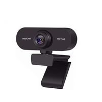 Webcam HD 1080p Ukuran Besar Dilengkapi Mikrofon CMOS untuk Laptop/Komputer Desktop, Cocok untuk Panggilan Video Langsung dan Konferensi