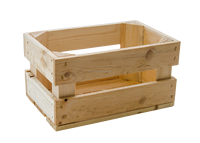 Caisse en bois massif ENVI en pin/acaçia couleur naturelle pour le stockage de fruits et légumes, idéale pour fermes et supermarchés, prix économique