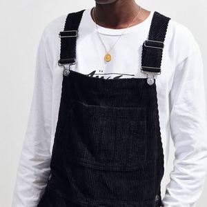 Salopette de travail en velours côtelé 100 % coton noir personnalisée pour hommes, pantalon cargo, combinaison – Vente en gros - Product Image 3