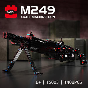 Serie de Ametralladoras M249, Ametralladora Ligera de Plástico para Ensamblar, con Batería, Manual, Disparo Continuo, Alta Dificultad - Product Image 4