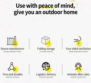 Tente de <span class=keywords><strong>camping</strong></span> gonflable familiale 6,3 m² à gonflage rapide en PVC épaissi avec colonnes d'air pour l'extérieur - Product Image 5