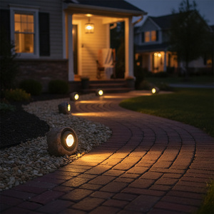 Luces <span class=keywords><strong>Solares</strong></span> para Jardín, Estilo Piedra Marrón, Iluminación Exterior para Caminos de Jardín, Césped, Patio y Paisajes, para Distribuidores - Product Image 4