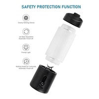 Draagbare blender Fruitpers Gebruik in de auto USB Oplaadbaar 4000mAh Batterij IPX7 Waterdicht 6 roestvrijstalen messen Persoonlijk