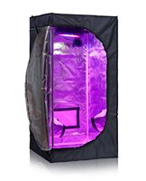 Kit de tente de culture hautement réfléchissant 32x32x63 avec lumière LED cadre métallique en acier fenêtre d'observation hydroponique plantes d'intérieur usage domestique