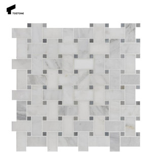 Tostone popolare <span class=keywords><strong>piastrelle</strong></span> di mosaico rettangolare in <span class=keywords><strong>marmo</strong></span> bianco lucido naturale <span class=keywords><strong>per</strong></span> il Design moderno del pavimento della parete della <span class=keywords><strong>cucina</strong></span> del bagno - Product Image 3