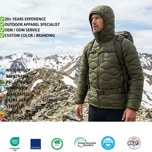 Veste d'hiver pour homme en duvet 90/10, ultra <span class=keywords><strong>l</strong></span>égère, pliable, à capuche, pour la <span class=keywords><strong>randonnée</strong></span> en plein air - Product Image 1