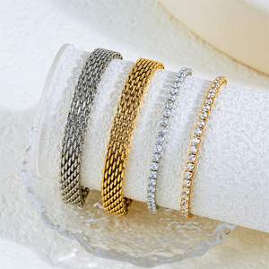 Women's 18K <b>Gold</b> Plated Tennis <b>Bracelet</b> With Crystal Rhinestones Channel Setting Classic Party Jewelry - Product Image 6