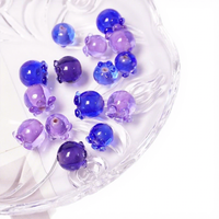 Abalorios de vidrio de arándanos hechos a mano, colgantes de imitación de frutas, fresa, accesorios de joyería para pulseras DIY