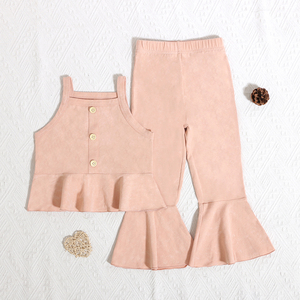 ที่กําหนดเองเย็บปักถักร้อยสาวเสื้อผ้าแขนสั้นฤดูใบไม้ผลิฤดูร้อนCool Terry <span class=keywords><strong>Batik</strong></span>ผ้าฝ้ายสีทึบชุดเด็กทารกเสื้อผ้า - Product Image 4