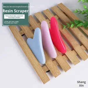 HZ Quick Bruising Full Body Acupoint Facial Back Massage 2026 Ready Jade Roller Ready Heart-Shaped Resin Gua Sha Board - Product Image 2